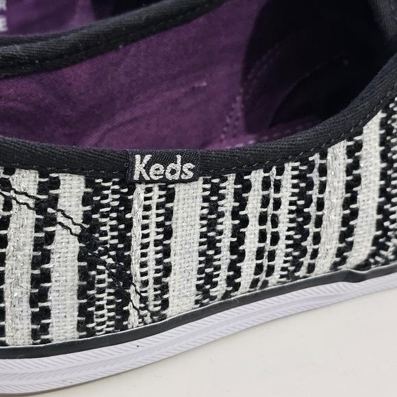 Keds Women's Champion Metallic Woven Stripe Fashion Sneaker - Picture 7 of 9
